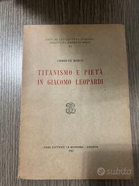 Titanismo  pietà di Giacomo Leopardi di Umberto bo