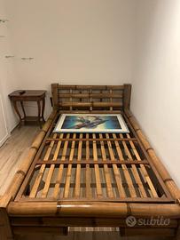 Letto Singolo Etnico in Vero Bambù