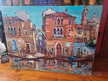 Dipinto Olio su Tela "Venezia Povera" - G.Maggi