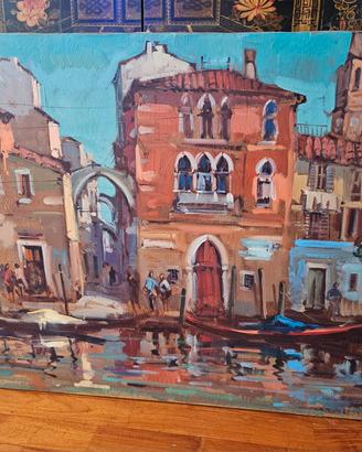 Dipinto Olio su Tela "Venezia Povera" - G.Maggi
