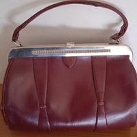 borsa in pelle ,bordeaux vintage.