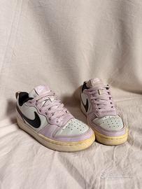 Nike Sky Force / Court bianche e lilla con swoosh