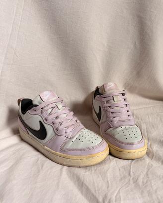 Nike Sky Force / Court bianche e lilla con swoosh