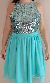 Abito da cerimonia ragazza PDK color turchese L