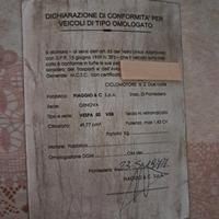 Libretto storico Vespa 50 Special
