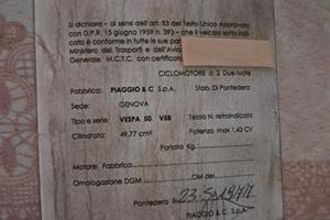 Libretto storico Vespa 50 Special