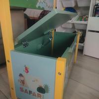 porta giochi e panca per bambini