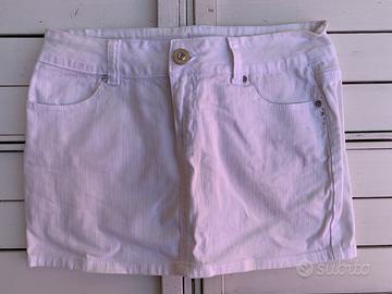 Minigonna Donna Motivi TG. ITA 46 Bianca Cotone