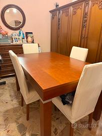 Tavolo in legno massello allungabile 140/180 cm