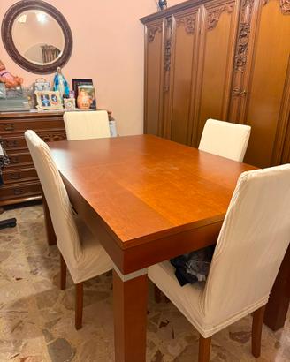 Tavolo in legno massello allungabile 140/180 cm