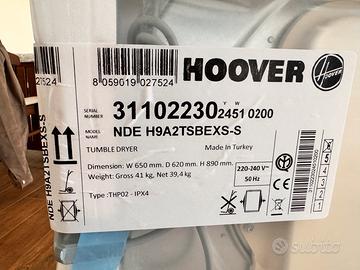 Asciugatrice Hoover NUOVA HOOVER NDE H9A2TSBEXS-S