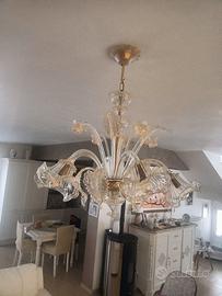 Lampadario in vetro di murano