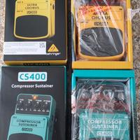 due pedali effetti chitarra chorus e compressore 