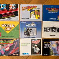 9 libretti manuali di istruzioni per Nintendo Nes