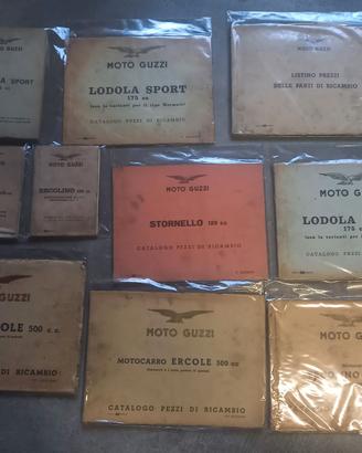 Cataloghi Vari Modelli MOTO GUZZI ORIGINALI EPOCA