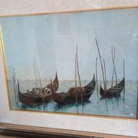 quadro Gondole in laguna
