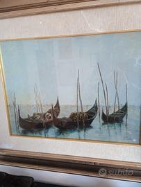 quadro Gondole in laguna