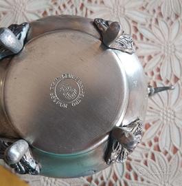 servizio caffè x 12 - peltro 95% ceramica vintage 