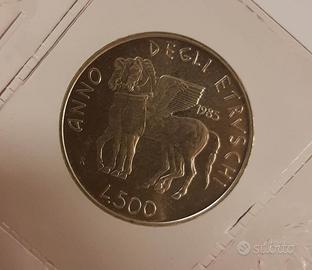 500 LIRE Argento - Anno degli Etruschi 1985