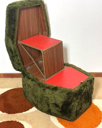 Pouf - Sgabello Vintage Anni '70 Multifunzionale