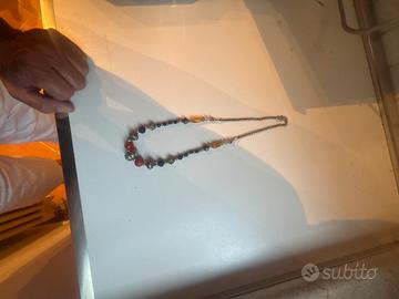 Collana etnica con pietre di pregio