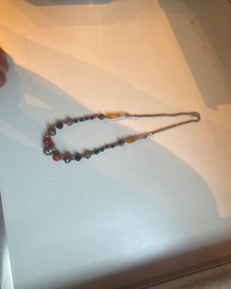 Collana etnica con pietre di pregio