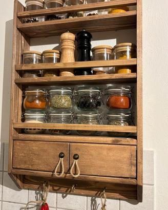 Mensola da muro  in legno per cucina 70x45x12 cm 