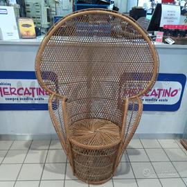 SEDIA TRONO VIMINI