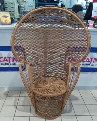 SEDIA TRONO VIMINI