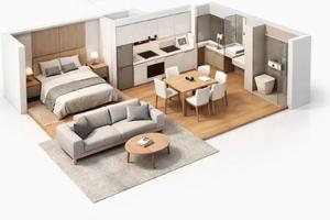 Monolocale a Como open space- libero ora