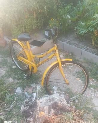 bicicletta vintage gialla  ricambi