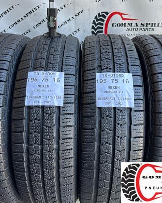 4 PNEUMATICI 195/75 R16C NEXEN INVERNALI 85%