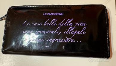 Portafoglio nero lucido Pandorine ORIGINALE