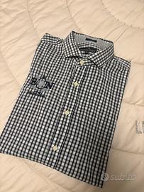 Camicia quadretti etiquetta negra
