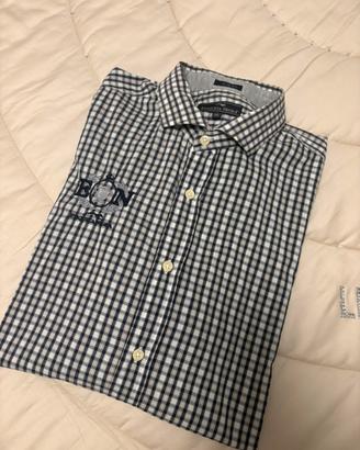 Camicia quadretti etiquetta negra