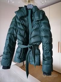 Caldo piumino donna color verde muschio