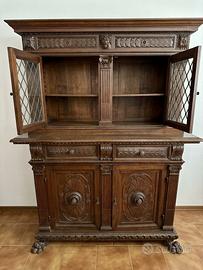 Credenza vetrina in legno massello