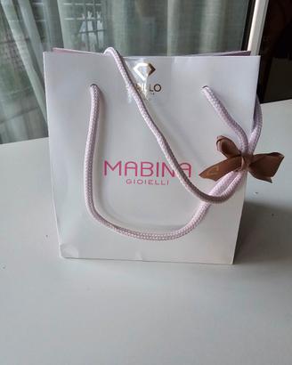 Collana Orecchini Punto Luce Argento Mabina NUOVI