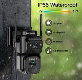 Doppia Telecamera sicurezza batteria  wireless 