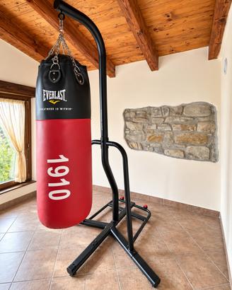 SACCO DA BOXE EVERLAST + STRUTTURA AUTOPORTANTE