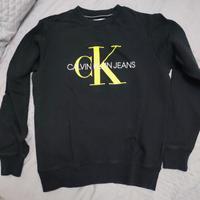 Calvin Klein felpa donna nero tg xs 100% cotone 