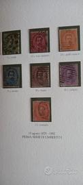 Francobolli Prima Serie Umberto I 1879/1882