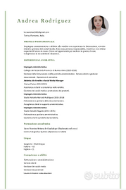 Impiegata (spagnolo, italiano e inglese)