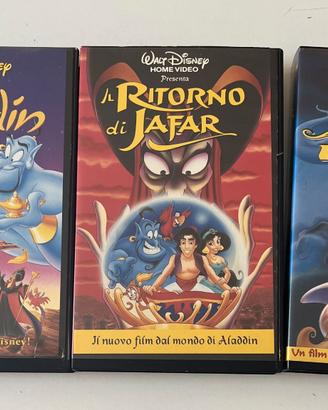 3VHS WALT DISNEY (ALADDIN, JAFAR, RE DEI LADRI