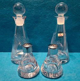 Set Menage Cristallo PUTHOD Sale Pepe Olio Aceto  