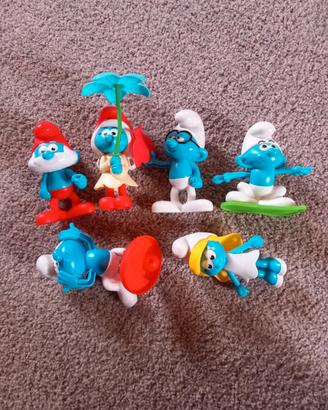 Set personaggi Puffi Burger King 2016 Collezione 