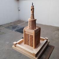 Riproduzione del Faro di Alessandria in Legno