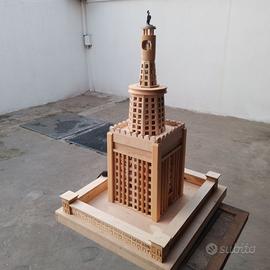 Riproduzione del Faro di Alessandria in Legno