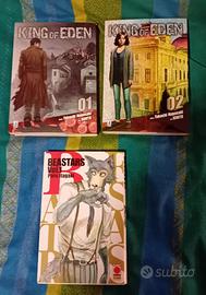 3 manga Beasters 1 King Eden 1-2 sconto 50%