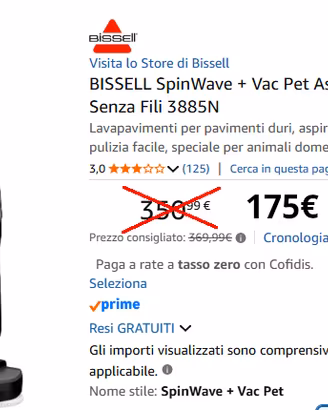 aspira e lava aspirapolvere Bissel pari al nuovo